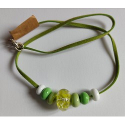 Collier Vert bulles 38,5cm