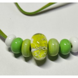 Collier Vert bulles 38,5cm