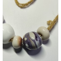 Collier Violet /Blanc  LIN 47,5cm
