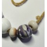 Collier Violet /Blanc  LIN 47,5cm