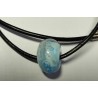 Collier bleu cuir 40 cm