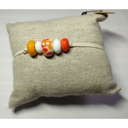 Bracelet Blanc - Orange