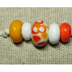 Bracelet Blanc - Orange