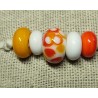 Bracelet Blanc - Orange